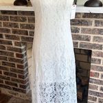 Aura RED DRESS White Lace Halter Neck Maxi Dress Sheer Split Hem Size XS Photo 1