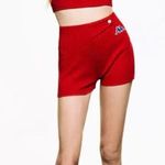 ZARA x Kappa • NWT Red Ribbed Fabric Stretchy Shorts Photo 6