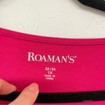 Roamans Pink Lace Short Sleeve Tee Shirt Womens 1X Boho Cassic Top Crochet Boho Photo 1