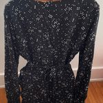 Privacy Please Revolve Wrap Black Polka Dot Ruffle Long Sleeve Mini Dress, size S Photo 2