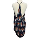 Poetry Mini Dress Womens S Navy Blue Floral Asymmetrical Layered Cover Up Boho Photo 3