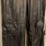 SheIn black faux leather pants size Petite M Photo 4