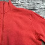 H&M Women's Long Sleeve Zip Cardigan Salmon Coral Pink Stretch 12 XS Extra Small Photo 4