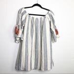 Tularosa  Sara chambray striped linen mini dress Photo 6