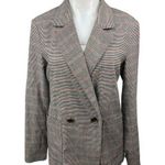 Sanctuary Women's Black Red Plaid Houndstooth Double Breasted Coat Jacket Sz XS Photo 0