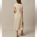 Rihoas Yellow Round Neck Floral Midi Dress Size L Photo 3