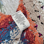 Free People  XS Crochet Fringe Sweater Multicolor Boho Chevron Knit Oversized Photo 15