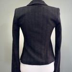 Theory CLEARANCE! Gray Herringbone Blazer Size 00 EUC Photo 1