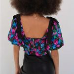 For Love & Lemons π Maggie Floral Puff Sleeve Crop XS Photo 1