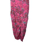 Sacred Threads  Pink Paisley Wide Leg Jumpsuit Overalls Women's L/XL Photo 2