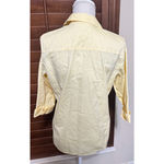 Foxcroft  Button Up Yellow Women's Shirt Size 8 Heritage Non-Iron 3/4 Sleeve Photo 3