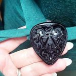 Gucci Authentic Rare Hysteria Black Heart & Teal Wool Adjustable Belt Photo 0