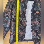 Blair VINTAGE floral tapestry open front jacket with a scalloped edge woman’s 10 Photo 4