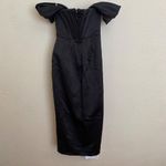 House Of CB House‎ of CB Loretta Black Satin Corset Off Shoulder Dress size XS NWOT Photo 7