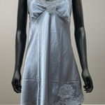 NWOT Heather Silky Lace Pleated Sleeping Gown Sz XL. Blue Photo 0