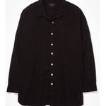American Eagle Outfitters Oversized Black Button Down Shirt Photo 0