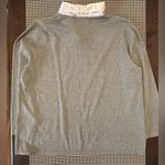 Quacker Factory  Gray Sweater with Pearl Details Photo 2