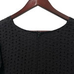 Womens Black Eyelet Sleeveless Ruffle Dress Size Medium V Photo 8