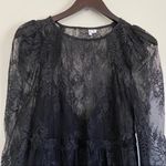 GRLFRND NWT  Reese Lace Mini Dress LongSleeve Black Photo 4