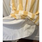 Christopher & Banks  Yellow‎ White Striped Tie Back Midi Dress Size 16 Summer Photo 6
