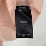 2b Bebe Sheer Peach Button Down Shirt Roll Tab Sleeves Pockets Size S Pink Photo 3