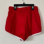 ZARA  contrast piping shorts sporty old school style red Sz small Photo 5