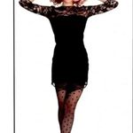 BB Dakota ModCloth So Noir, So Good Black Lace 3/4 Sleeve Dress by Size 6 Small Photo 4