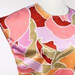 Halogen  Abstract Floral Cap Sleeve Blouse Pink Orange XS NWT Photo 7