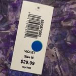 Bonworth  sheer Button Up blouse medium violet NWT Photo 5