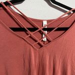 Haute Fox Coral Criss Cross Blouse Photo 1