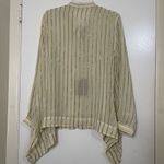 NEW! ETRO ivory gold striped button down silk blouse tie collar IT 48 US L $800 Size 12 Photo 6