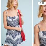 Hutch Anthropologie  Naomi Blue White Ikat Print Button Front Mini Dress SZ 8 Photo 1