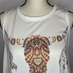 Show Me Your Mumu  Mellow Sz Small Bull Skull Jolo Tank White Photo 1