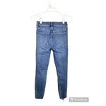 Garage Blue Jean Denim Ultra High Rise High Waisted Distressed Raw Hem Size 24 Photo 2