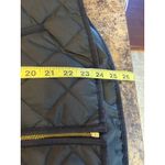 Old Navy  Small Black Puffer Vest Quilted Gold Zipper Photo 6