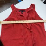 White House | Black Market WHBM Tank Top Women XSmall Boho Summer Festival Tassel Tie Resort Vacation Red Photo 6