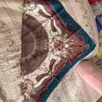 Elegant Scarf with Chain and Belt Design Red Photo 2