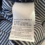 Weekend MaxMara Vanda 100% Cotton Blue & White Seersucker Single Breasted Blazer Size 10 Photo 7