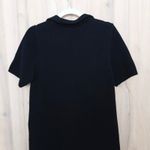 ZARA  Womens Sweater Dress Size M Black Knit Short Sleeve Minimalist Chic Classic Photo 7