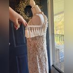 K. Jordan white lace floral mini dress with tassels off shoulder size large Photo 6