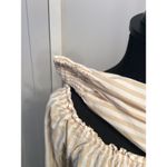 Aerie  Medium M Off Shoulder Striped Crop Top Smocked Back Photo 1