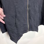XCVI Wearables Jacket Womens S Black Full Zip Cotton Stretch Uneven Hem Comfy Photo 1