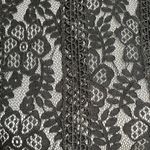 ZARA Floral Lace Pleated Blouse Black Size Medium Photo 5