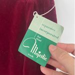 Majestic Vtg 60s  Velvet Pencil Skirt Sz 00 Burgundy Vamp Old Money Holiday Retro Photo 6