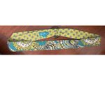 Vera Bradley  Floral Fabric Belt Reversible 43.5" long Green Blue Tortoise Buckle Photo 1