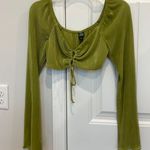 Target Green cropped long sleeve going out top Photo 0