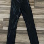 Good American Shiny Black Faux leather Pants Photo 0