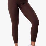 High Waisted Brown Leggings 25" Inseam Size M Photo 0
