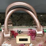 Betsey Johnson  Pink Floral Satchel Is Sweet, Features Crossbody Strap EUC Photo 1