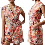 Athleta  Marlow Romper Renewed Bloom Pink Floral Womens Large NWOT Photo 1